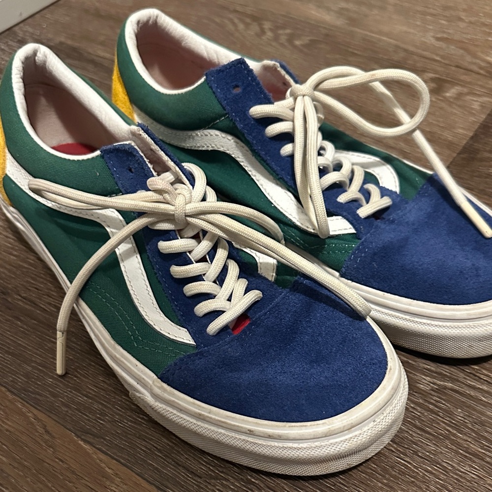 Vans Blue, Green, and Yellow Men's Sneakers